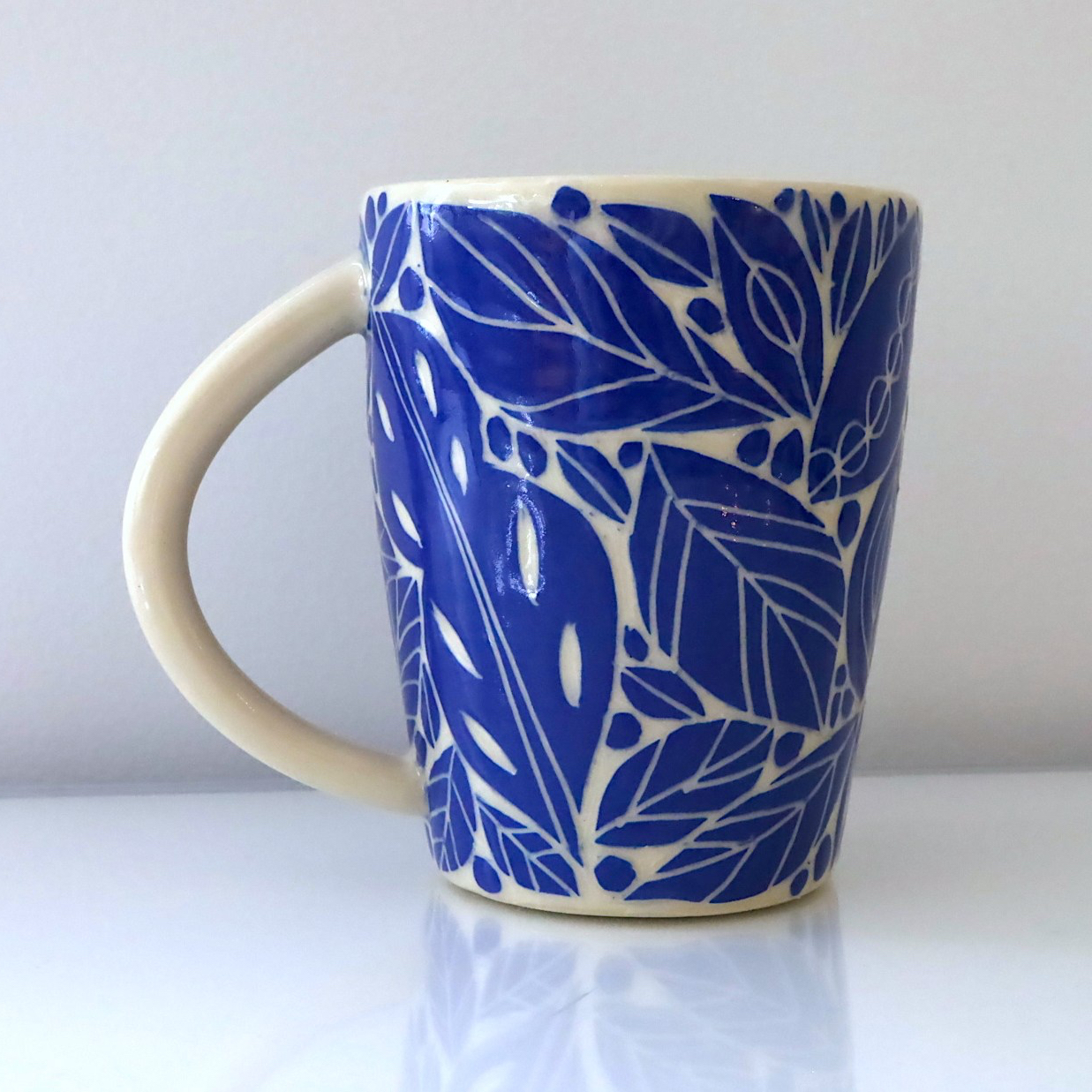 blue mug